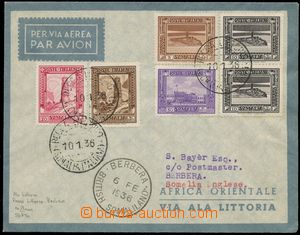 130212 - 1936 dopis přepravený I. letem ALA LITTORIA, letělo pouze