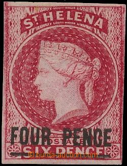 130216 - 1863 Mi.4; SG.5, Královna Viktorie - přetisk FOUR PENCE/ 6