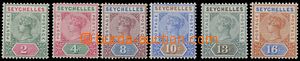 130218 - 1892 Mi.1-6II; SG.9-14, Královna Viktorie, kat. SG £65