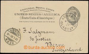 130226 - 1901 americká dopisnice 2C do Švýcarska, DR AGANA NOV 30/