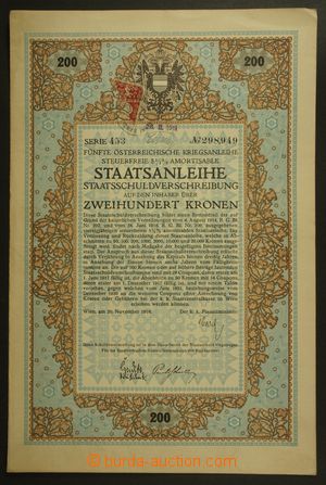 130281 - 1919 ČSR I.  5. rakouská válečná půjčka na částku 2
