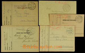 130346 - 1939-41 sestava 5ks zásilek přepravených slovenskou PP, o