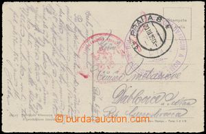 130382 - 1919 ITÁLIE  pohlednice do Čech přes PP, italské kulaté