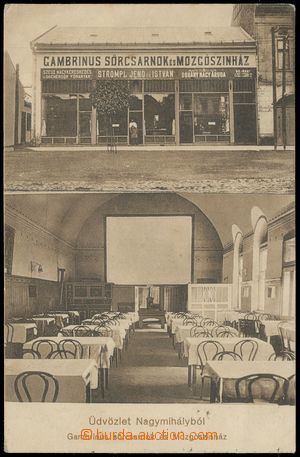 130421 - 1920 MICHALOVCE (Nagymihály) - beerhouse Gambrinus, 2-views
