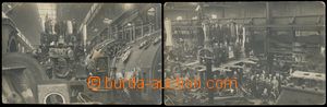 130424 - 1918 KLADNO - Poldi, sestava 2ks fotopohlednic z 28. října