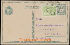130426 - 1919 CPŘ30, Hungarian PC 8f green, on reverse private addit