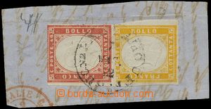 130441 - 1855/63 Mi.13 + 14; Sas.16 + 17, Victor Emmanuel II., values