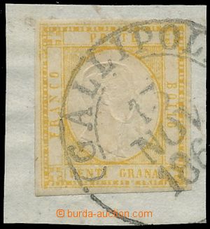130448 - 1861 Mi.7; Sas.23, Viktor Emanuel II., hodnota 20Gr hnědož