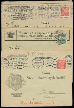 130533 - 1928-31 FIREFIGHTERS  comp. 3 pcs of envelopes with added-pr