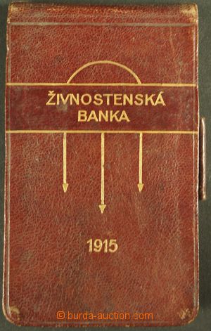 130560 - 1915 KALENDÁŘ  Živnostenská banka, kapesní kalendář s