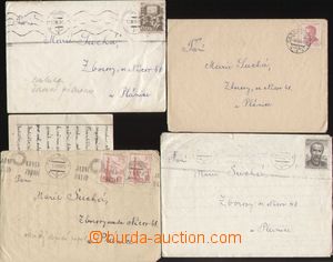 130586 - 1955-59 PARDUBICE  sestava 4ks dopisů včetně obsahu z že