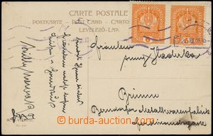 130662 - 1918 pohlednice vyfr. 2-páskou rakouské souběžné zn. 6h