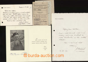130674 - 1930-40 MALÍŘI  sestava 10ks dokumentů s podpisy, mj. BLA