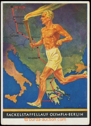 130725 - 1936 štafeta olympijské pochodně LOH BERLIN, běžec s vy