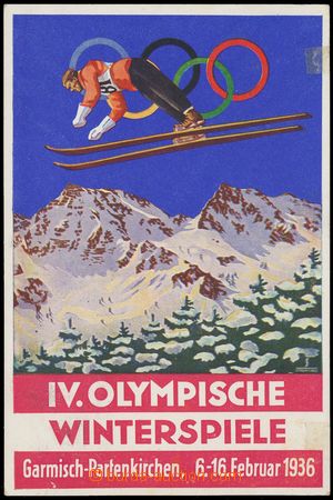 130728 - 1936 IV. ZOH Ga-Pa, skokan na lyžích v letu, velký formá