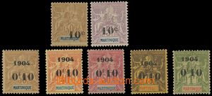 130765 - 1904 Mi.48-54, Alegorie - přetiskové, neúplná série (ch