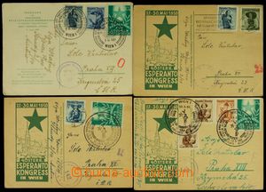 130769 - 1950-51 ESPERANTO  comp. 4 pcs of correspondence cards from 