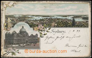 130800 - 1899 AUSTRALIA / SYDNEY - lithography; long address Us to Bo