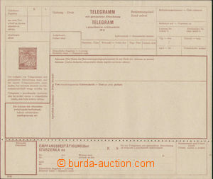 130820 - 1939 CTU1a, telegram s přitištěnou zn. 40h Lipová ratole