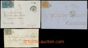 130828 - 1857-67 comp. 3 pcs of entires, folded letter and 2 cuts, wi