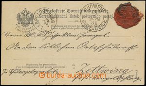 130831 - 1886 NOBILIARY CORRESPONDENCE  correspondence card free of p