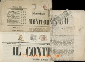 130834 - 1861-63 comp. 3 pcs of whole Italian newspapers with pseudos