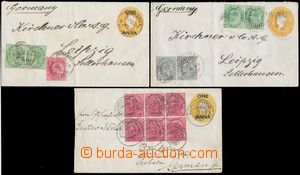 130844 - 1899-1904 sestava 3ks celinových obálek adresovaných do N