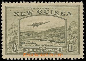 130850 - 1939 Mi.144; SG.225, Letecká £1 olivově zelená, svě