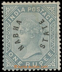 130879 - 1885 Mi.6, Královna Viktorie 1R šedá, zn. Indie Mi.41 se 