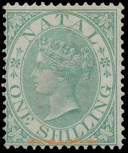 130881 - 1867 Mi.14, Královna Viktorie 1Sh zelená, bez lepu, jako *