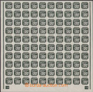 130890 - 1943 Pof.NV16, Newspaper stamps II., 20h green, complete 100