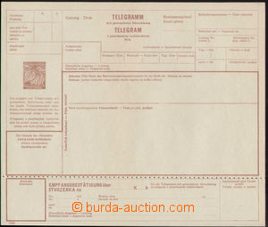130892 - 1939 CTU1a, telegram s přitištěnou zn. Lipová ratolest 4