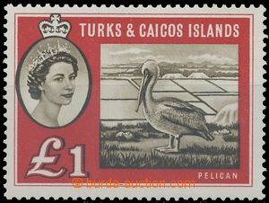 130907 - 1957 Mi.177, Alžběta II. + pelikán, koncová hodnota, sv