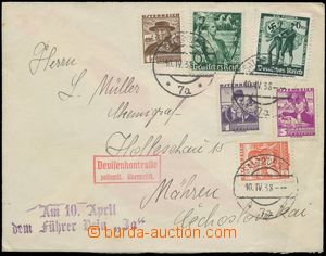 130987 - 1938 dopis do ČSR vyfr. smíšenou frankaturou rakouských 