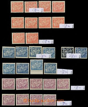 130999 -  Pof.173-175, selection 29 pcs of stamps with specialisation