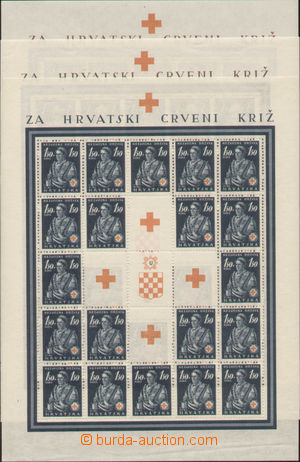 131022 - 1941 Mi.66-68, Červený kříž, celé PL (!), obsahují 4 