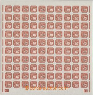 131060 - 1943 Pof.NV14, Newspaper stamps II., 10h red, interrupted fr