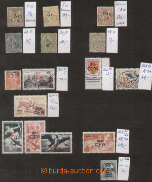 131134 - 1885-1953 sestava 16ks známek na zásobníkovém listu, kat