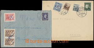 131375 - 1942-43 comp. 2 pcs of letters burdened by postage-due, inte