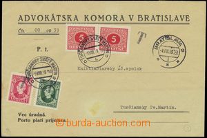 131388 - 1939 VÝPLATNÍ JAKO DOPLATNÍ  úřední dopis bez frankatu