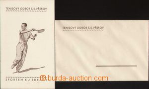 131433 - 1930? TENNIS / PŘEROV  promotional printed matter, envelope