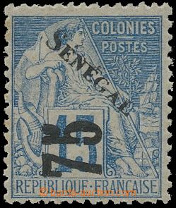 131489 - 1892 Mi.6, přetisk 75c na modré 15c koloniální zn., svě