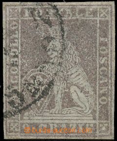 131497 - 1859 Mi.16; Sas.16, Lion 9Cr violet, wide margins, cat. Mich