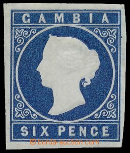 132104 - 1874 Mi.4; SG.7,  Queen Victoria, 6P dark blue, very wide ma