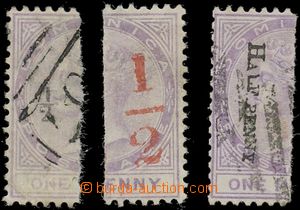 132105 - 1882 Mi.7, 8 and 9, Queen Victoria, vertical bisected zn.Mi.