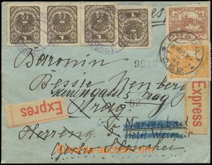 132170 - 1920 2x zaslaný Ex-dopis (!), z Rakouska do Prahy vyfr. rak