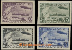 132298 - 1931 Mi.402-405B, Polar Flight, complete set of imperforated