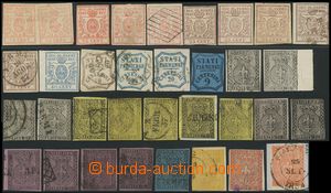 132322 - 1851-1859 Mi.1-14, nice selection of 34 pcs of stamp., Sass.