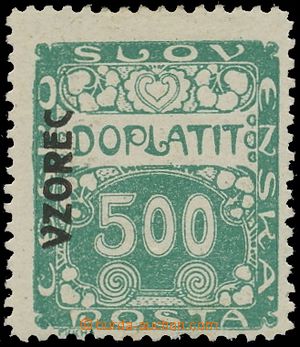 132341 - 1919 Pof.DL12vz, Doplatní - ornament 500h zelená, ŘZ 11&#