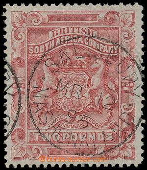 132348 - 1892 Mi.9; SG.11, Coat of arms £2 brown-red, well cente